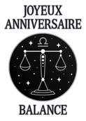 Équilibre astral pour un anniversaire Balance